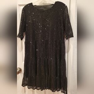 Black sequence dress